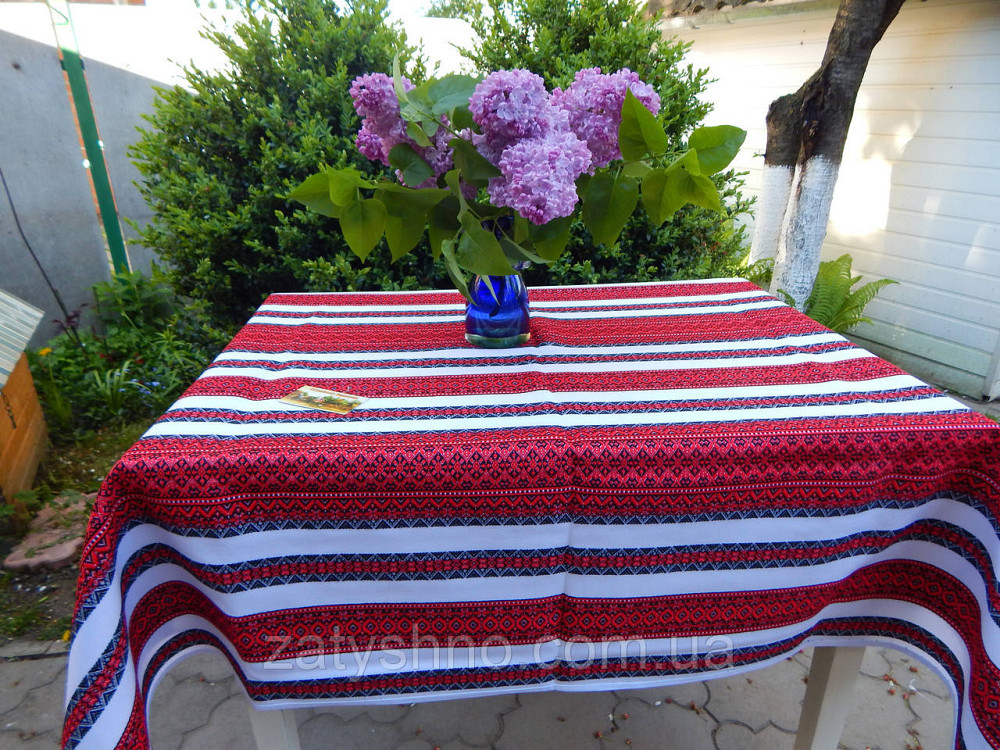 Вишита скатертина червона оптом Київ - фото 5