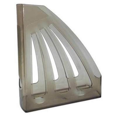 Лоток для бумаг КіП пластиковый, вертикальный, дымчатый (TRAYV-KIP-LV-03-D) Винница - изображение 1