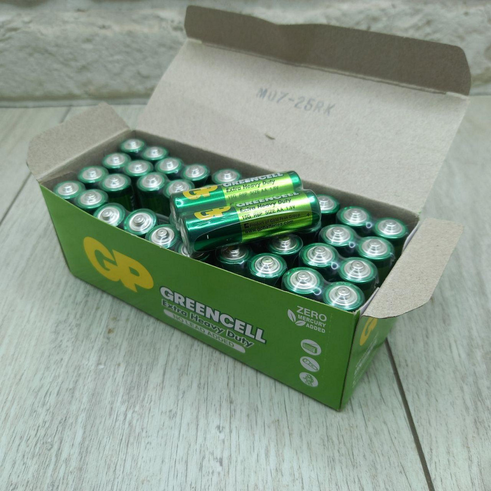 Батарейка сольова R6 GP Greencell 1.5V AA блок батарейок 40шт Харків - фото 3