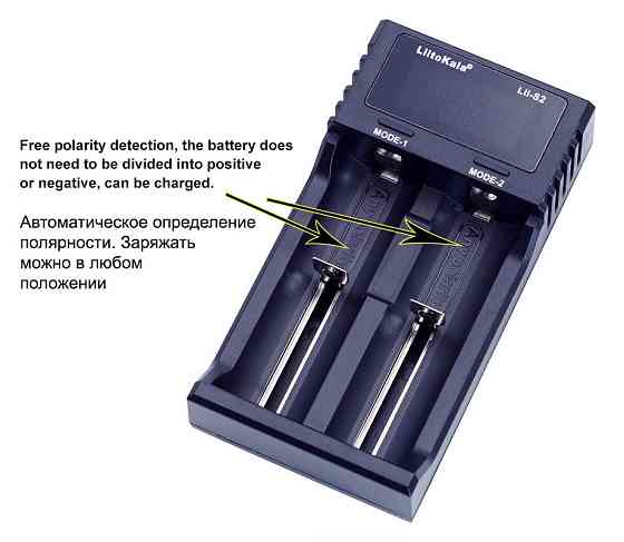 Зарядний пристрій Liitokala Lii-S2, 2 канала, Ni-Mh/Li-ion/LiFePo4, USB, LCD, Box Київ