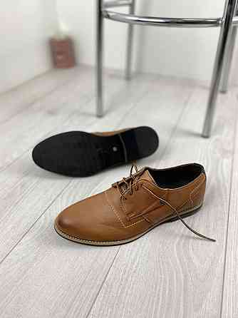 Туфлі чоловічі VADRUS руді натуральна шкіра 39-44 розміри (артикул від 39 до 44) Коломия