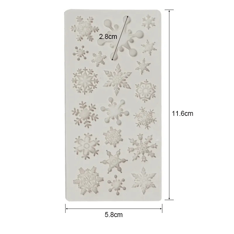 Силиконовый молд Снежинки 46 на 110 мм серый Киев - изображение 5