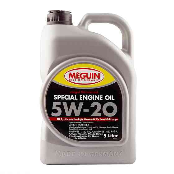 MEGUIN Special Engine Oil SAE 5W-20 5 л — високоефективна HC-синтетична моторна олива для бензинових двигунів | 9499 Ковель