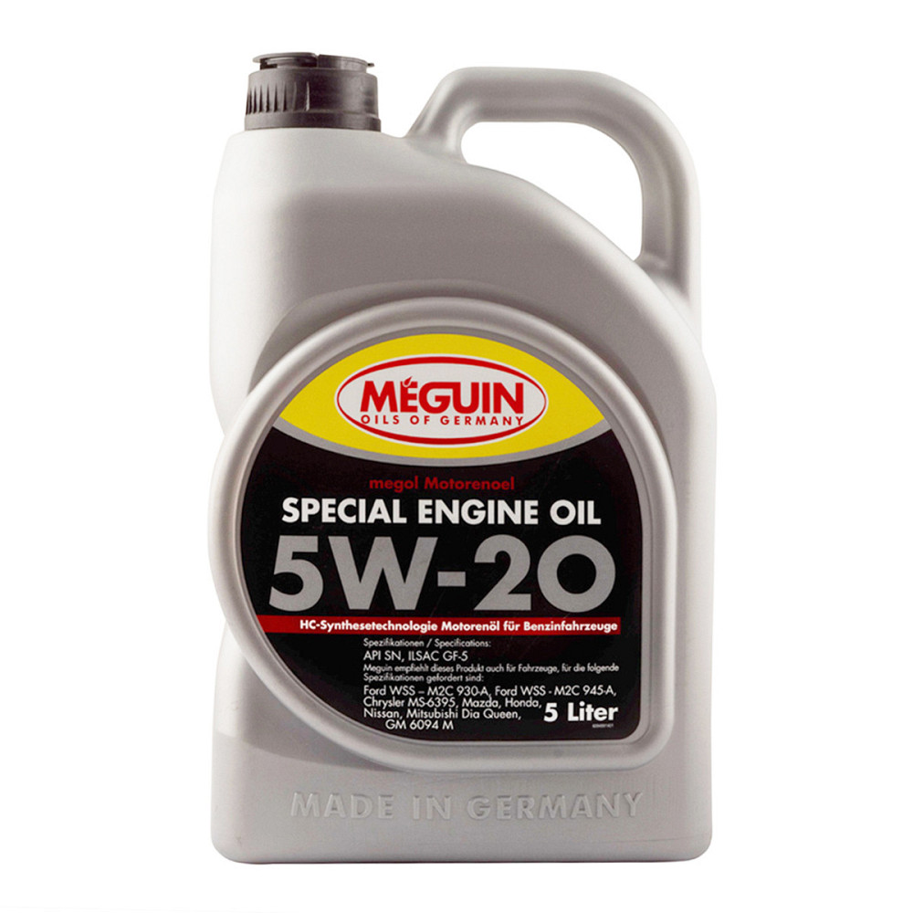 MEGUIN Special Engine Oil SAE 5W-20 5 л — високоефективна HC-синтетична моторна олива для бензинових двигунів | 9499 Ковель - фото 1