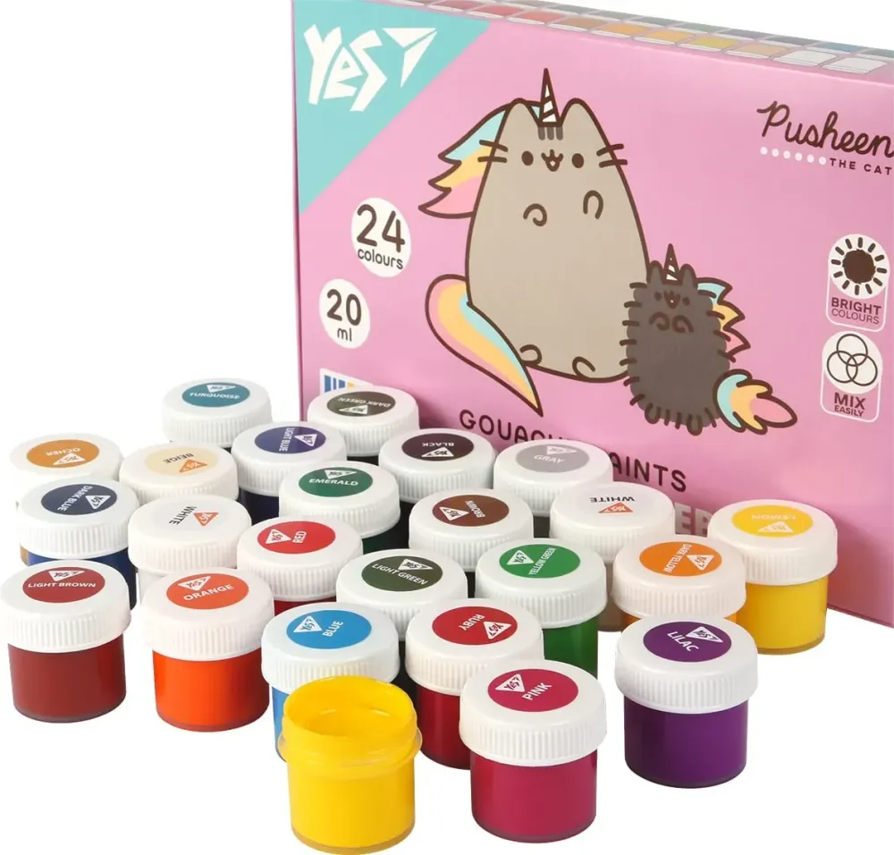 Гуаш 24 кол/20 мл "Yes""Pusheen", 230404, шт Київ - фото 1