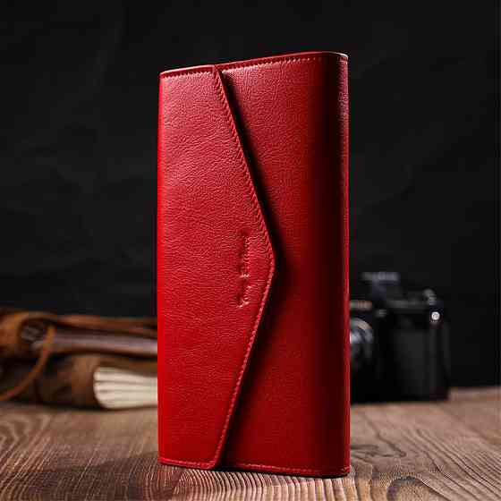 Превосходное вместительное портмоне для женщин из натуральной кожи Красный (Tony Bellucci) Киев