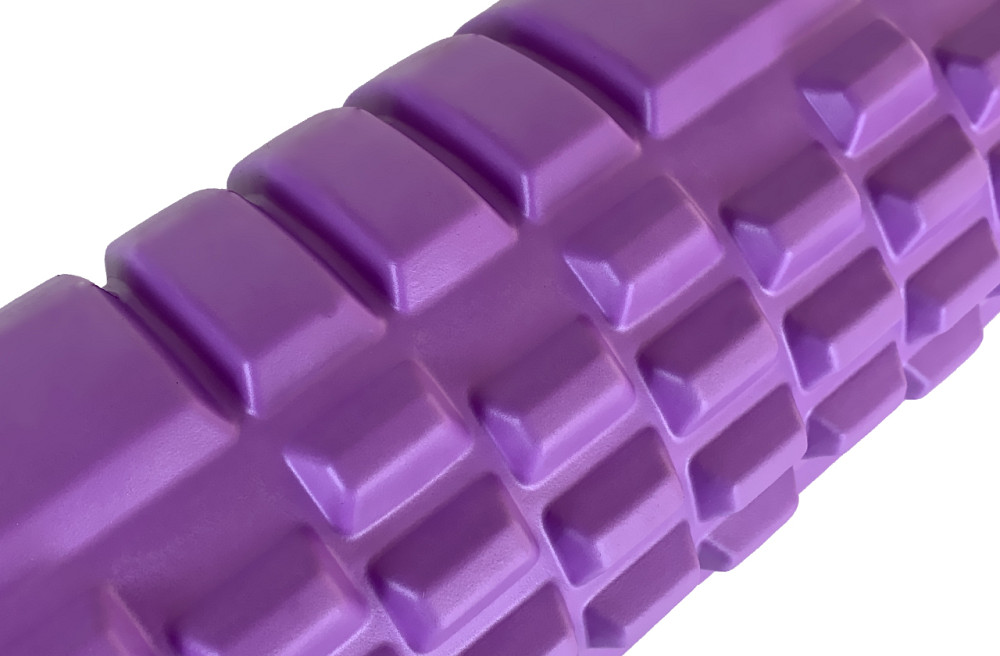 EasyFit Масажний ролик EasyFit Grid Roller 33 см v.1.1 міцний масажер (фіолетовий) Київ - фото 2