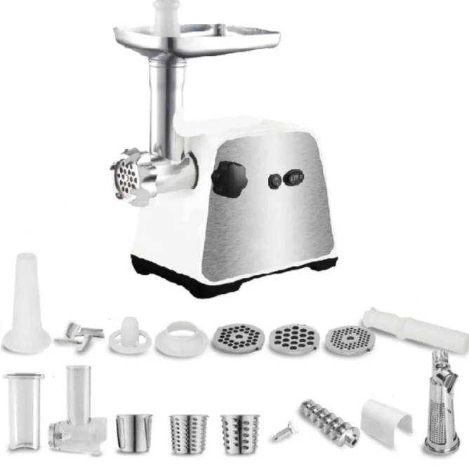 М'ясорубка електрична 3в1 DOMOTEC MS-2027 4500W із соковижималкою, терками та шатківниками, реверс Одеса - фото 3