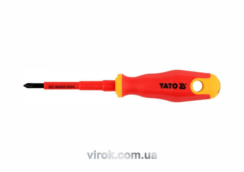 Викрутка хрестова діелектрична ізольована YATO : PZ1 х 80 мм. VDE до 1000V [12/120] Одесса - изображение 1