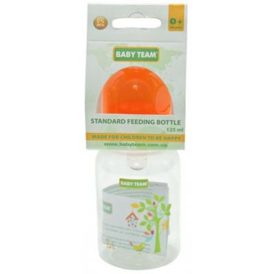 Пляшечка для годування Baby Team з силікон.соскою 125 мл 0+ помар (1400_оранжевый) Вінниця - фото 1