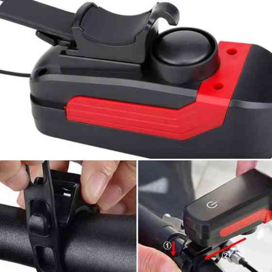 Фонарь велосипедный с сигналом Feel Fit DEN-058 Бровары