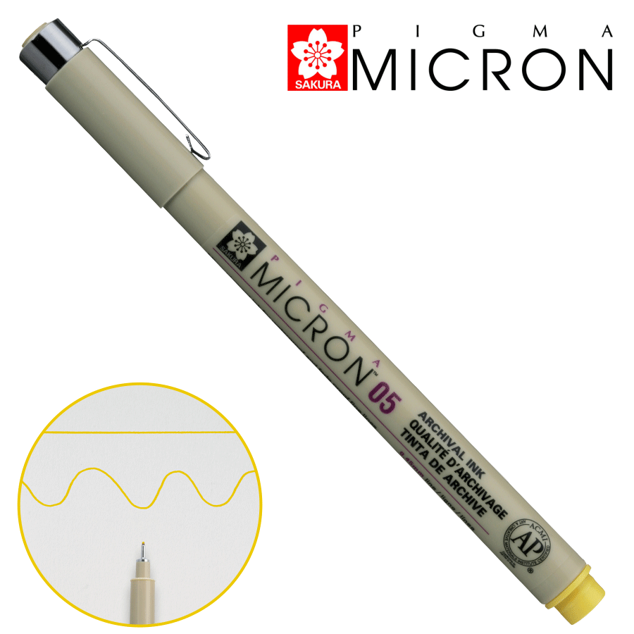 Лінер PIGMA MICRON (0.5), 0,45мм, Жовтий, Sakura Київ - фото 1
