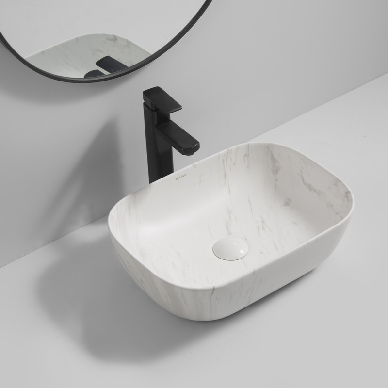 Раковина накладна Mixxus Premium DIVERSE-0112 MARBLE 455х325х135mm   ( MP6543 ) 37117 Харьков - изображение 8
