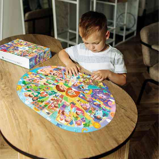 Дитячий віммельпазл "Розпорядок дня" 300619, 100 елементів Вінниця