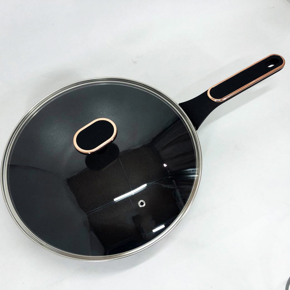 Сковорода антипригарна індукційна Magio MG-1168 28 см, Надійна сковорода з антипригарним покриттям KJ-45 Івано-Франківськ - фото 7