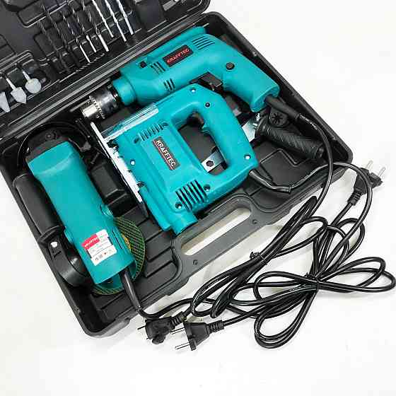 Набір електроінструментів 3в1: мережний ударний дриль, болгарка мережева, електричний лобзик потужний JI-63 Львів