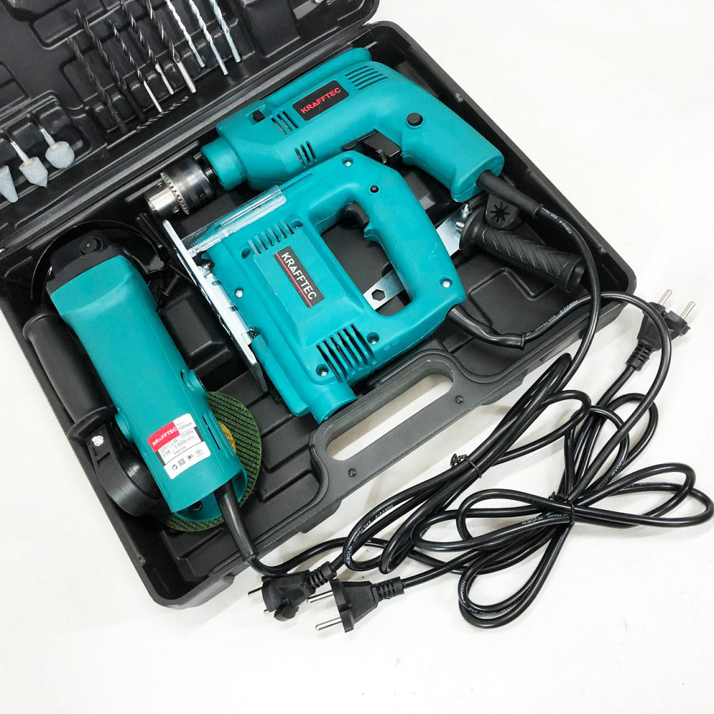 Набір електроінструментів 3в1: мережний ударний дриль, болгарка мережева, електричний лобзик потужний LN-12 Львів - фото 4