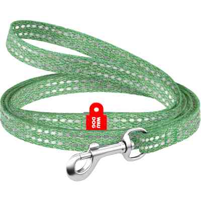 Поводок для кошек WAUDOG Re-cotton светоотражающий XS 200х1 см зеленый (164418) Винница