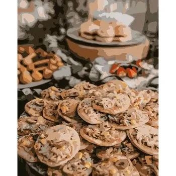 Набір для розпису по номерах Імбирне печиво Strateg розміром 40х50 см (DY126), шт Киев - изображение 1