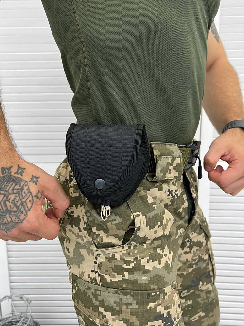 Подсумок для наручников чехол на пояс на  кнопке Одесса - изображение 4
