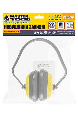 Навушники захисні протишумові MASTERTOOL регульоване оголов'я III-EN 352-1 SNR 22 dB 82-0119 Коломыя