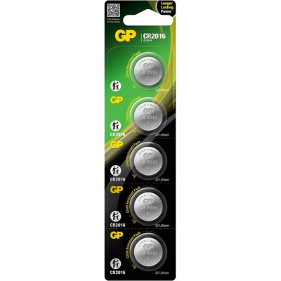 Батарейка Gp CR2016 Lithium 3.0V * 1 (відривається) (CR2016-8U5 / 4891199001123) Вінниця - фото 1