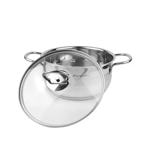 Каструля нержавіюча сталь 4л 22*11см 5414 KAMILLE Житомир - изображение 3