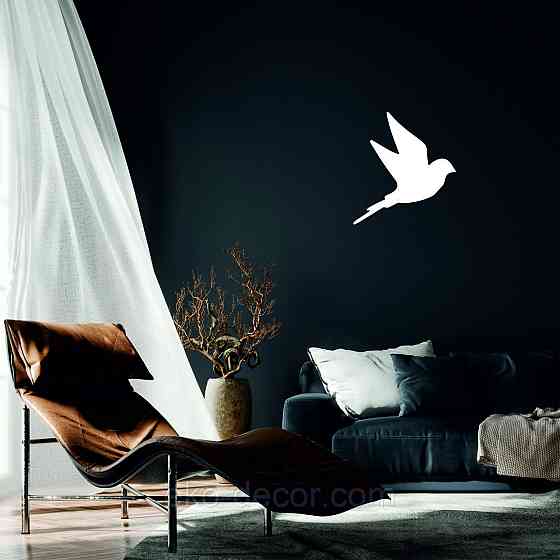 Декоративное настенное Панно «Птичка» Декор на стену(цена за 1шт) 20*18 см, Белый Киев