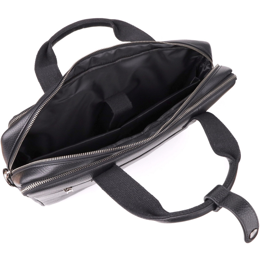 Місткий портфель для чоловіків з натуральної шкіри Vintage 23043 Чорний Київ - фото 9