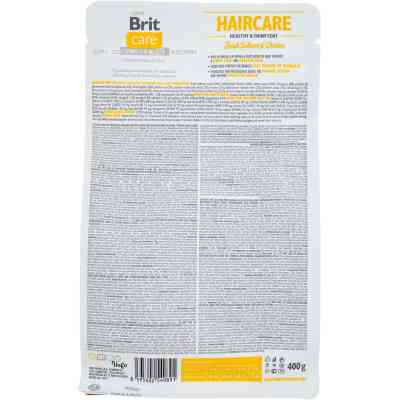Сухой корм для кошек Brit Care Cat GF Haircare Healthy and Shiny Coat 400 г (8595602540891) Винница