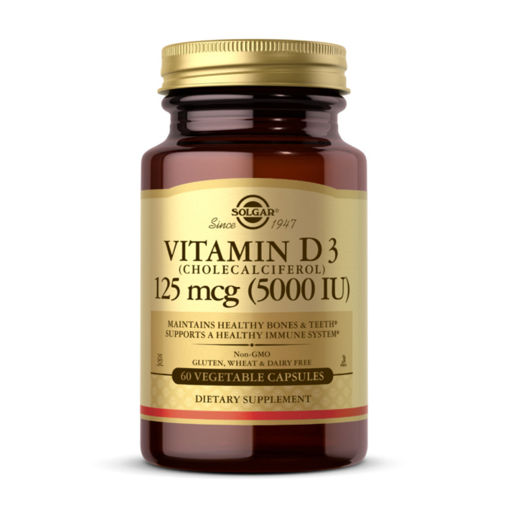 Вітамін D3 Solgar Vitamin D3 5000 МО 60 вег капс Київ - фото 1