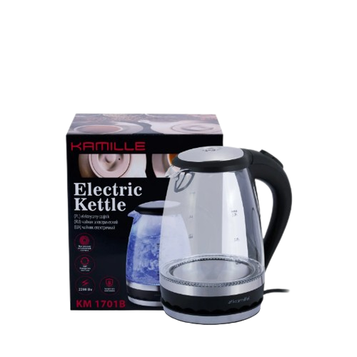 Електрочайник 1,5л з синім LED-підсвічуванням 1701B KAMILLE Житомир - изображение 6