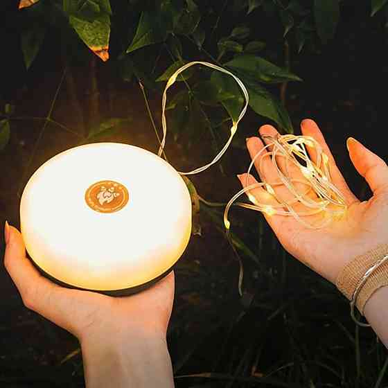 Аккумуляторный фонарь с гирляндой 20м,USB и магнитным креплением,Теплый белый SBR Киев