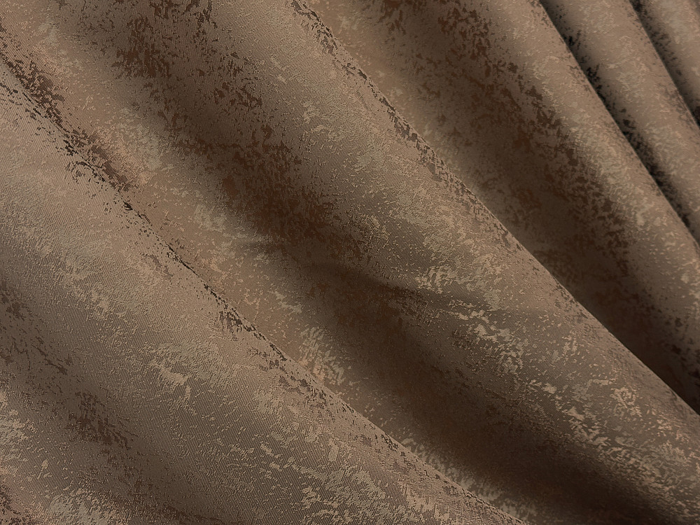 Комплект готовых штор VR-Textil Жаккард Мрамор Al1 № 660ш Коричневый 100х270 см 2 шт (31-084) Киев - изображение 6