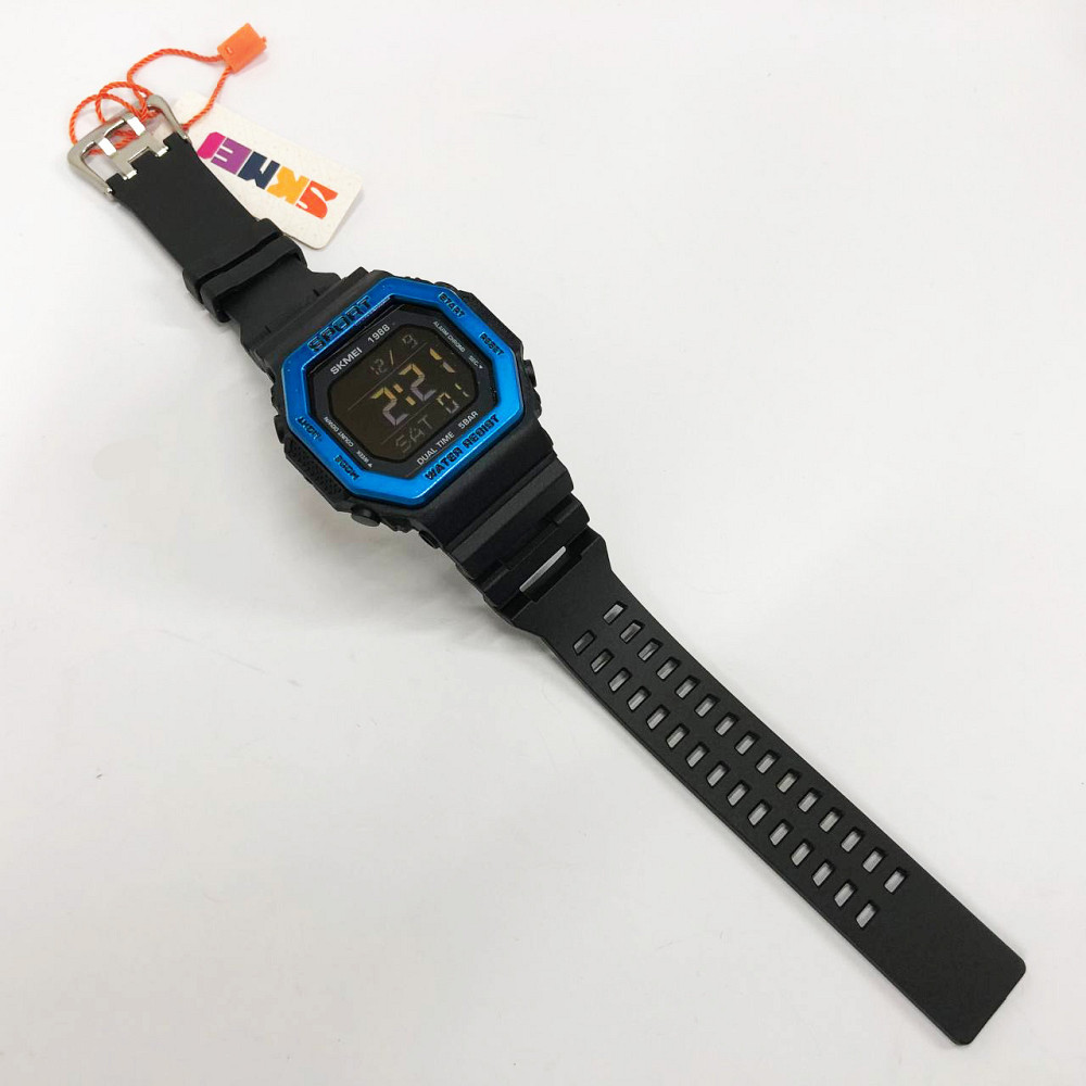 Захисний тактичний годинник SKMEI 1988BU, Простий електронний наручний чоловічий годинник OD-89 Львів - фото 11