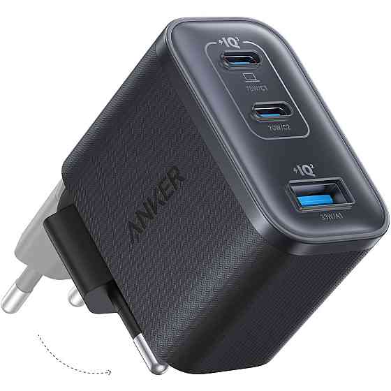 Мережевий зарядний пристрій Anker Charger 70 W, 2xUSB-C, 1xUSB-A, Black (A121AL11) ( 10893 ) Харьков