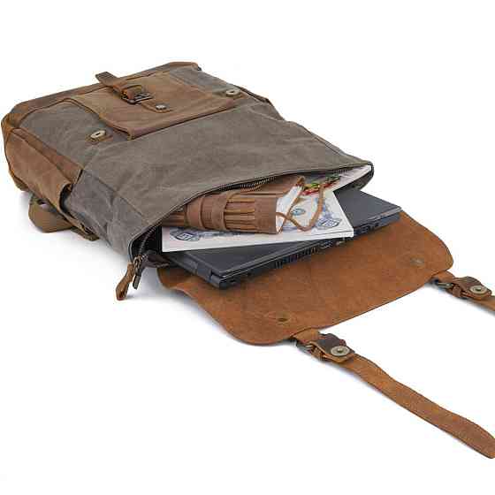 Рюкзак комбінований дорожній Vintage 20113 Сірий Київ