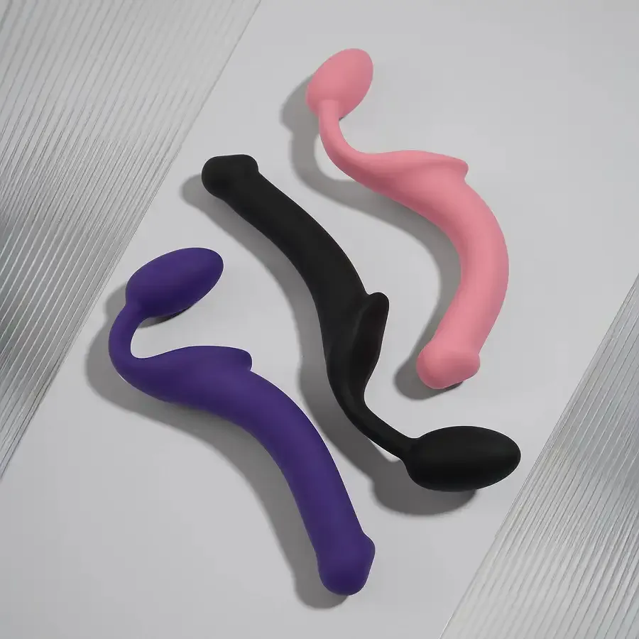 Безремінний страпон Strap-On-Me Rose XL, повністю регульований, діаметр 4,5 см Львів - фото 10