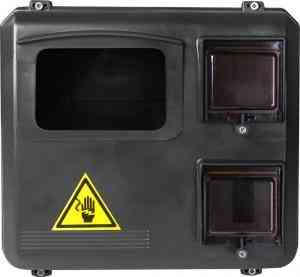 Щит під 3-фазний лічильник КДЕ-3 чорний Харків