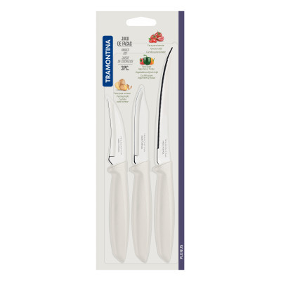 Набор ножей Tramontina Plenus Light Grey 3 шт (23498/312) Винница - изображение 2