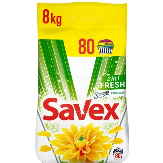 Пральний порошок Savex Premium Fresh автомат, 8 кг, 53 прання Київ