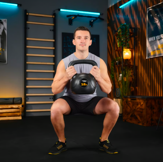 Гиря вінілова 16кг Trex Sport TX-016CKB чорний Киев