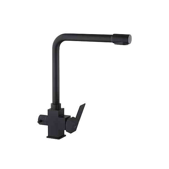 Змішувач для кухні з підключенням до фільтра Kroner KRP Edelstahl Kubus - SCH03810 чорний Київ