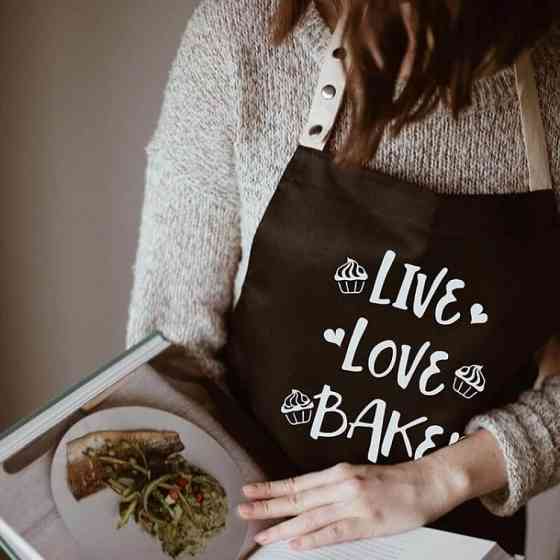 Фартук Live. Love. Bake (Чорний) Винница