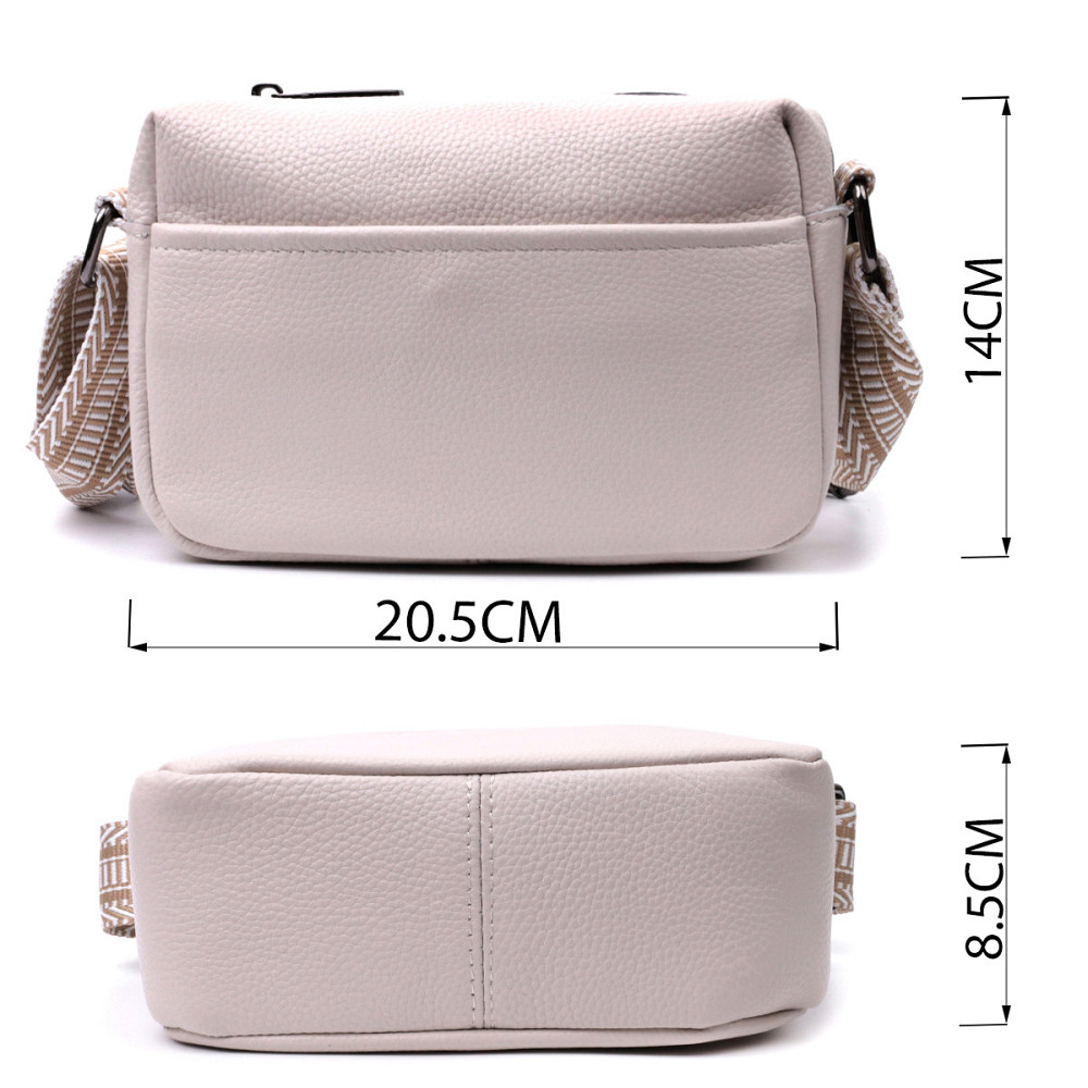 Женская сумка на одно отделение из натуральной кожи Vintage 22602 Белая Киев - изображение 3