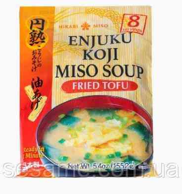Суп Мисо с жареным тофу Enjuku Koji Miso Fried tofu HIKARI MISO 153 г (8шт) Харьков