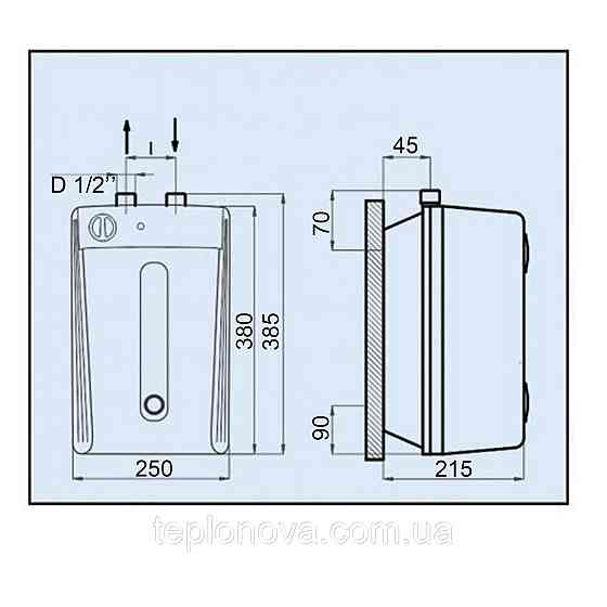 Водонагреватель LEOV LUN Small 5 l подвод воды сверху Черновцы