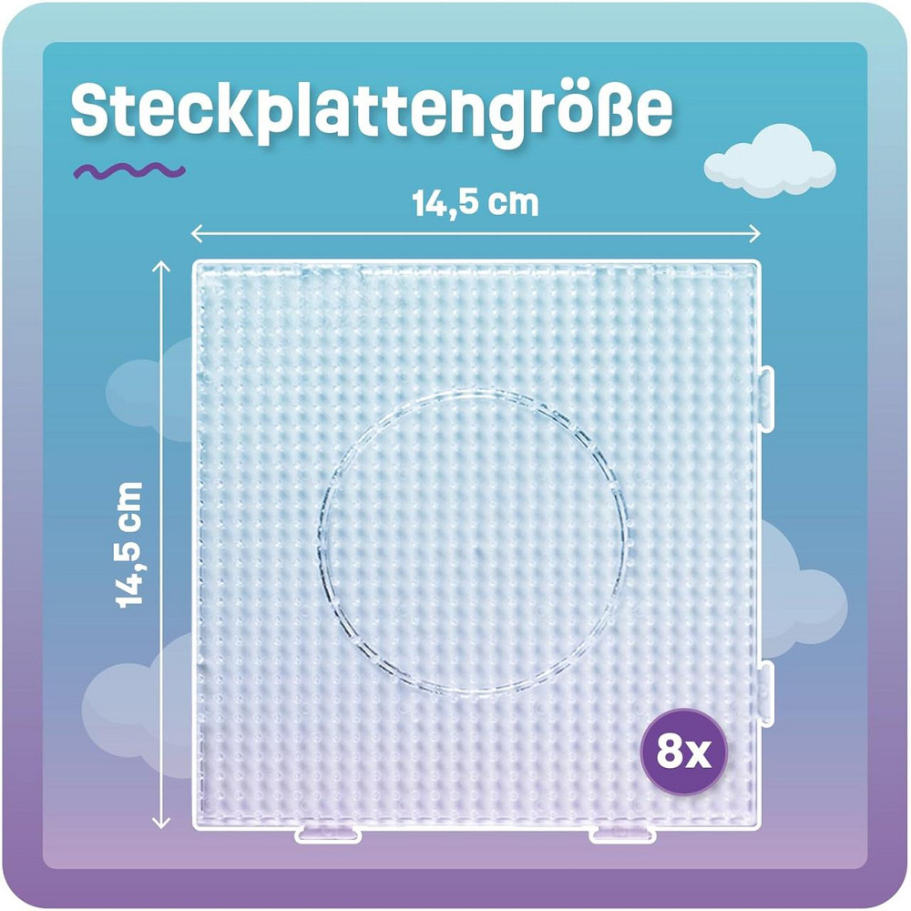 Пластины для пайетки SMW-810 прозрачные 14.5×14.5 см 5 мм 8 шт соединяемые с длинными шипами набор Киев - изображение 4