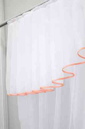 Кухонний комплект VR-Textil № 103к шторки з ламбрекеном білий з персиковим 200х170 см (52-0040) Київ