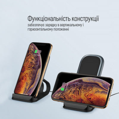 Зарядний пристрій ColorWay Wireless Stand 10W Blue (CW-CHW30Q-BL) Вінниця - фото 6